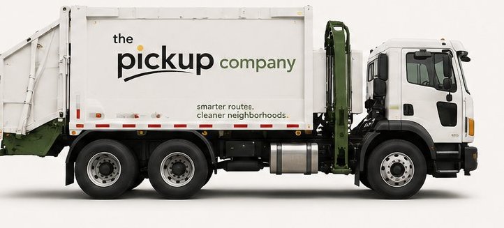 The Pickup Company branded collection truck